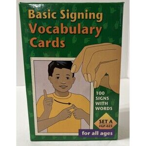 Basic Signing  Vocabulary Cards, Set A #GP-023- Garlic Press
